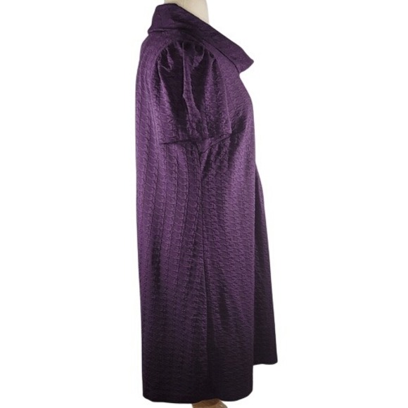 Dressbarn Purple Short Sleeve‎ Cowl Neck Dress - Picture 4 of 12